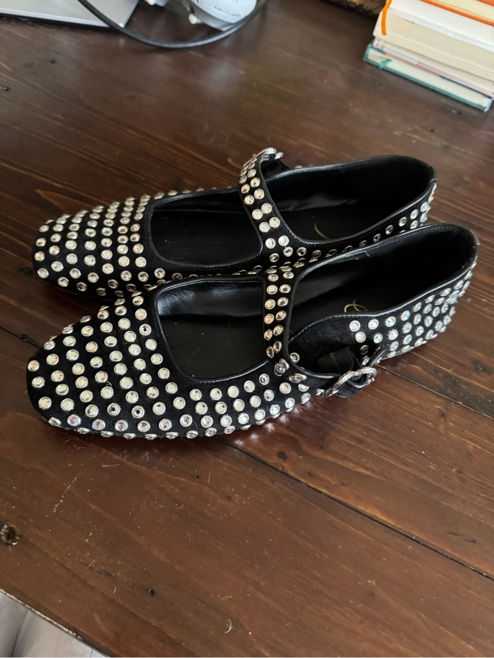 Sam Edelman Studded Black Mary Jane Flats